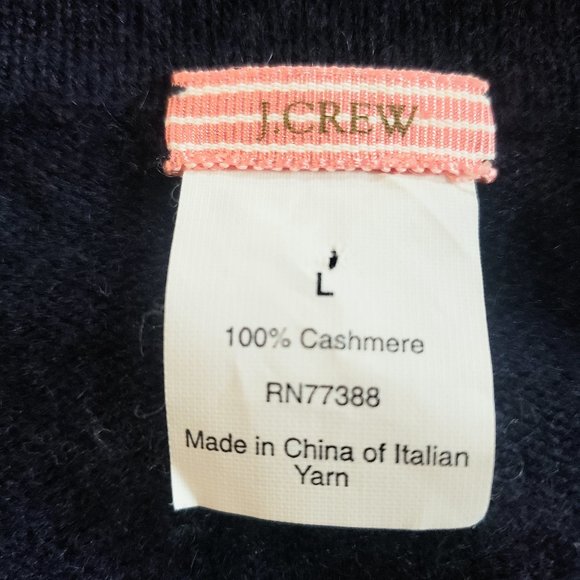 J. Crew Navy Blue cashmere Cardigan Sweater - Picture 3 of 6